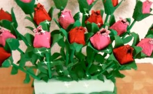 Regalos San Valentín reciclados: ramo de rosas
