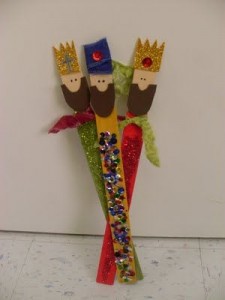 Reyes Magos con palos de helado