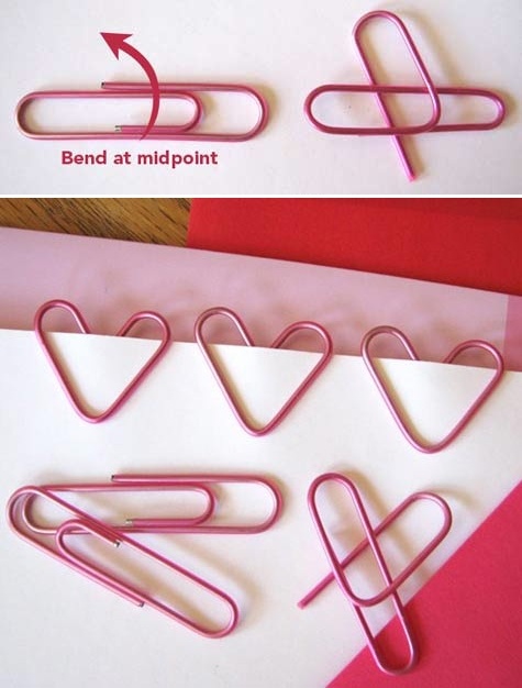 Como hacer corazones con clips para San Valentín