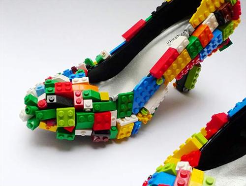 Zapatos originales con fichas de Lego