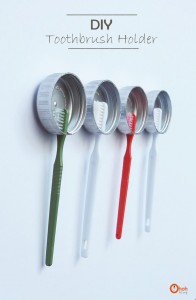 Soportes cepillos de dientes con tapones