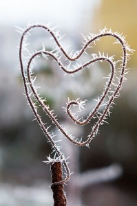 Corazón San Valentín con percha metálica