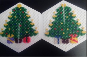 Piezas para árbol de Navidad 3D hamabeads midi