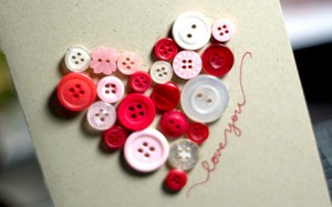 Tarjeta San Valentin con botones