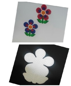Tablero forma de flor de hama beads midi